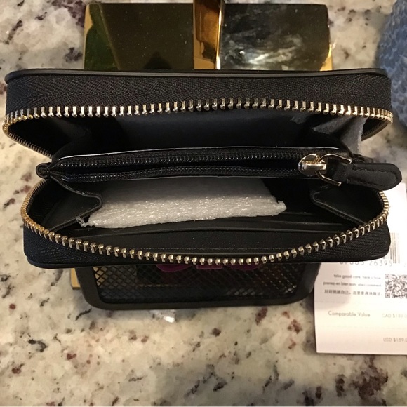 💝Host Pick💝Kate Spade NY Wrapping Party Small Zip Cardcase Black Multi NWT - Picture 6 of 6